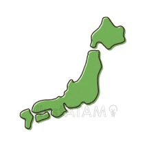 簡単なかわいい日本地図