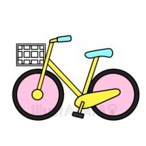 簡単なかわいい自転車