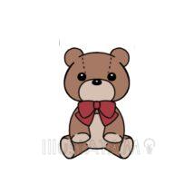 簡単なくまのぬいぐるみ（赤色）