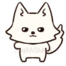 簡単なゆるいオオカミ（白色）