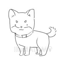 簡単なゆるい犬,かわいい犬,ゆるい犬,柴犬,犬のイラスト素材