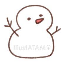 簡単なゆるい雪だるま
