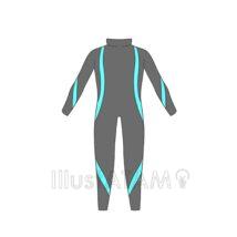 簡単なウェットスーツ（青色）