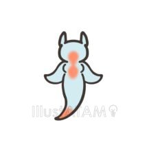 簡単なクリオネ,クリオネ,海の生き物,簡単な海の生き物のイラスト素材