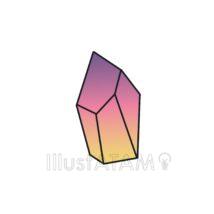 簡単なクリスタル（赤色）