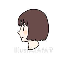 簡単なショートヘアの女の子