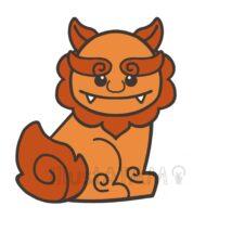 簡単なシーサー（メス）