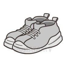 簡単なスニーカー（白色）,スニーカー,モノクロ,靴のイラスト素材