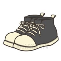 簡単なスニーカー（黒色・白色）,スニーカー,靴のイラスト素材