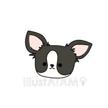 簡単なチワワ（黒色）