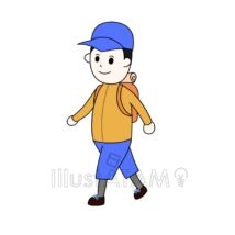 簡単なハイキング,ウォーキング,ハイキング,リュック,人物,散歩,歩く,男性,登山のイラスト素材