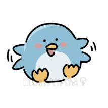 簡単なペンギン（青色）