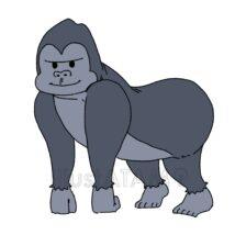 簡単なマウンテンゴリラ