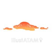 簡単なマグマ,マグマ,噴火,火山,災害,炎のイラスト素材