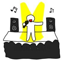 簡単なライブ,ピクトグラム,ポップ,マイク,ライブ,人物,発表会,音楽のイラスト素材