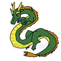 簡単なリアルな龍