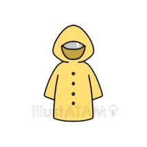 簡単なレインコート（黄色）