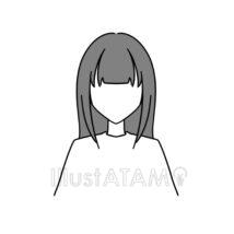 簡単なロングヘア