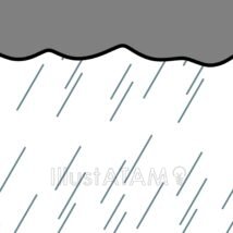 簡単な大雨,大雨,天気,防災,雨,雲のイラスト素材