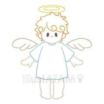 簡単な天使（線画）