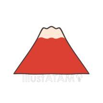 簡単な富士山（赤富士）