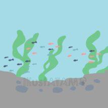 簡単な川の背景（魚あり）