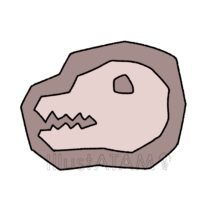 簡単な恐竜の化石