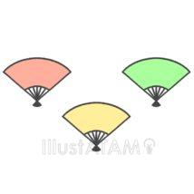 簡単な扇子（3色）