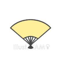 簡単な扇子（黄色）