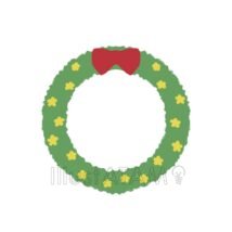 簡単な手書きのクリスマスリース