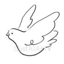 簡単な手書きのハト