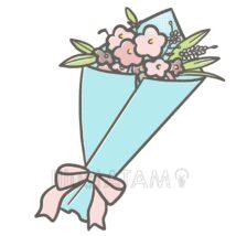 簡単な手書きの花束