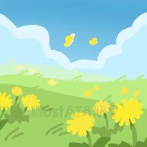 簡単な春の草原