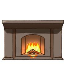 簡単な暖炉