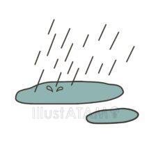 簡単な水たまり（雨）