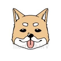 簡単な犬の顔,動物の顔,柴犬,犬,簡単な柴犬,簡単な犬のイラスト素材
