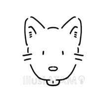 簡単な犬（白黒）