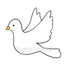 簡単な白い鳩