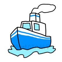 簡単な船（斜め）