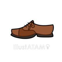 簡単な革靴（茶色）