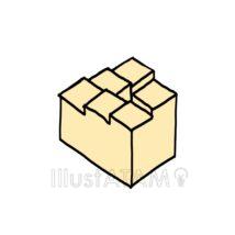 簡単な騙し絵（階段・ベージュ色）