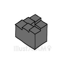 簡単な騙し絵（階段・黒色）