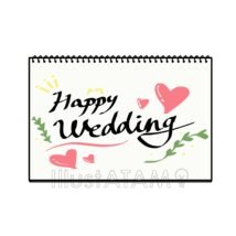 結婚式スケッチブック,イベント,ウェディング,スケッチブック,ハート,メッセージのイラスト素材