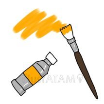 絵の具のお絵かき,アート,お絵かき,文房具,筆,絵の具のイラスト素材