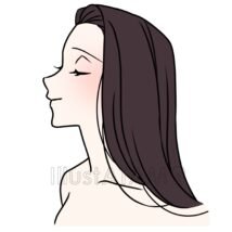 美しい女性の横顔（カラー）