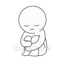 膝を抱えるポーズ