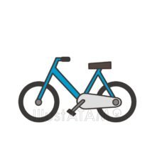 自転車（青色）