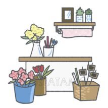 花屋の背景