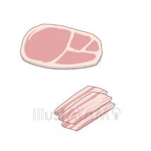豚肉,豚肉のイラスト素材
