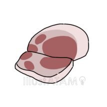 豚肉カット,豚肉のイラスト素材